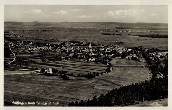 Ak Hüfingen im Schwarzwald, Fliegeraufnahme