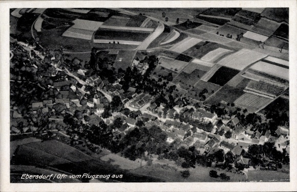 Ak Ebersdorf Ludwigsstadt Opper-Franken, luchtfoto
