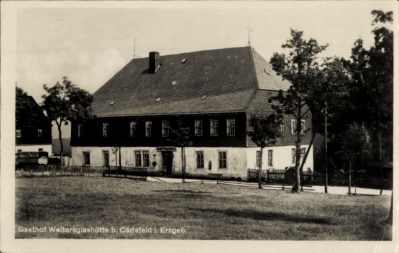 Postcard Weitersglashütte Eibenstock in the Ore Mountains, Inn