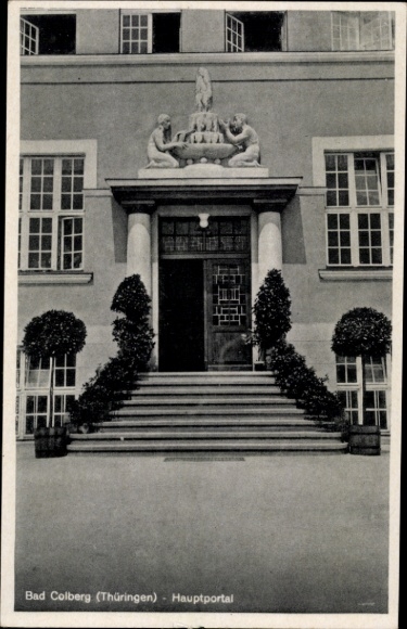 Postcard Bad Colberg Heldburg in Thuringia, main portal