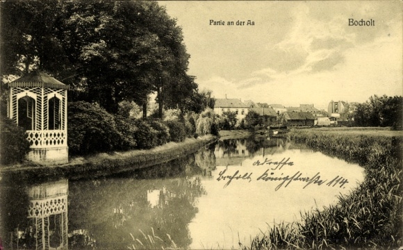 Ak Bocholt im Münsterland, As, Fluss, Häuser