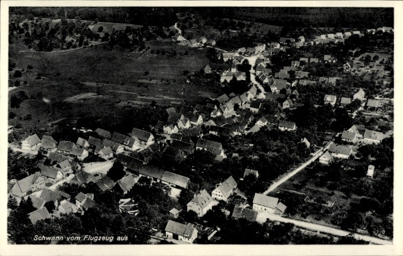 Postcard Schwann Staubenhardt in the Black Forest, aerial photograph