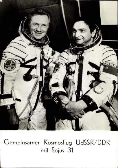 PC Cosmonaut Sigmund Jähn, the GDR&#39;s first aviator cosmonaut, Valeri Bykowski, Soyuz 31