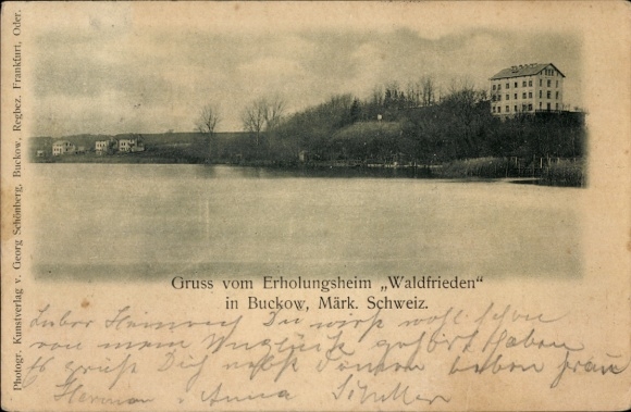 Ak Buckow in der Märkischen Schweiz, Erholungsheim Waldfrieden