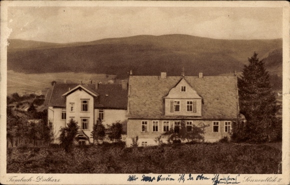 Postcard Tambach Dietharz in Thuringia, partial view