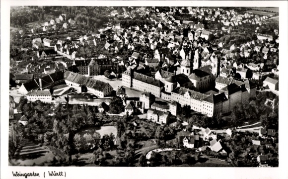 Ak Weingarten in Württemberg, Fliegeraufnahme