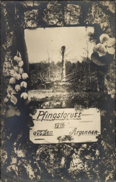 Photo Postcard Congratulations Pentecost, Pentecost greetings from the Argonne, I WK
