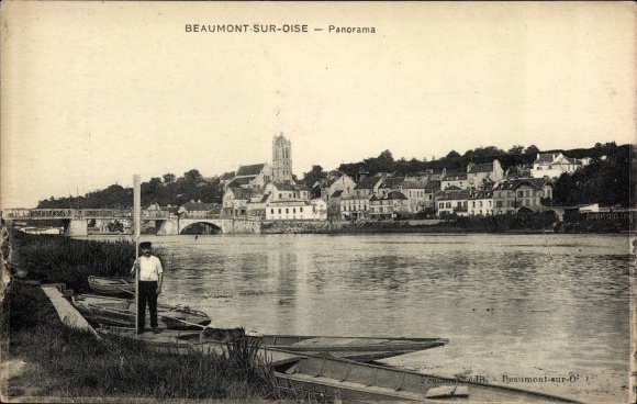 Ak Beaumont sur Oise Val d’Oise, Ortsansicht