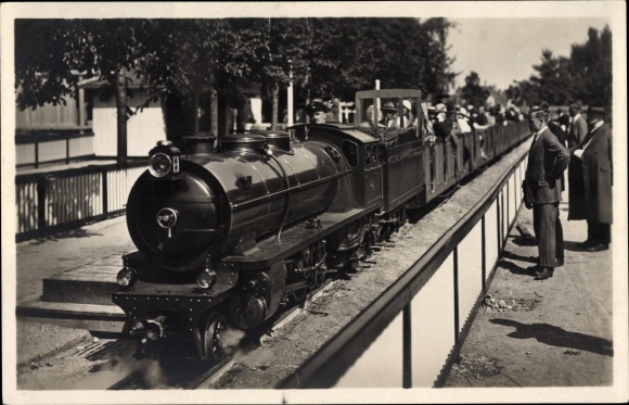 Ansichtkaart Düsseldorf am Rhein, tentoonstelling 1926, Liliput Bahn