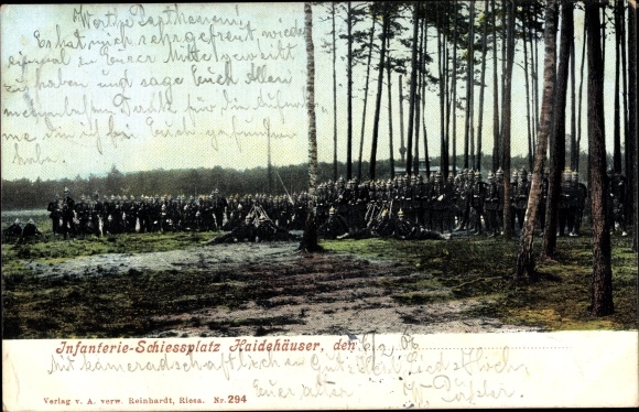 Ak Haidehäuser Wülknitz Sachsen, Infanterie-Schießplatz
