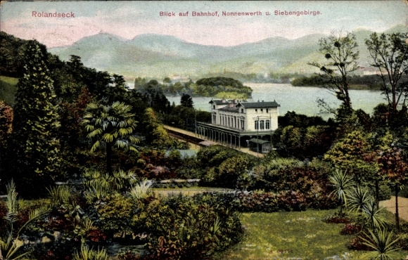 Ak Rolandseck Remagen am Rhein, Bahnhof, Nonnenwerth, Siebengebirge