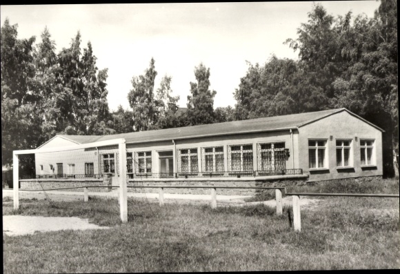 Postcard Hartmannsdorf in Saxony, sports center