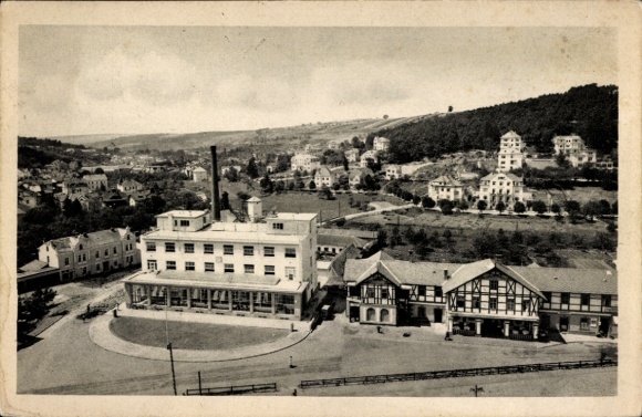 Ak Luhačovice Bad Luhatschowitz Region Zlin, Landschaft mit Gebäude, Hotel, Terrasse, Bäume, B...