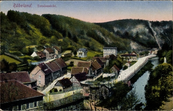 Ak Rübeland Oberharz am Brocken, Totalansicht der Ortschaft