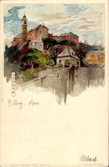 Künstler Litho Wielandt, Manuel, Genova Genua Liguria, Teilansicht
