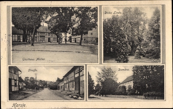 KP Harste Bovenden Dolna Saksonia, Gasthaus Müller, Dicke Linde, ulica, domena