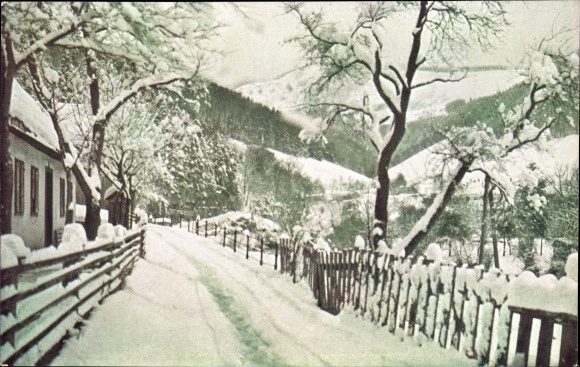 Postcard Lilienfeld in Lower Austria, Traisental, Winter, Vienna Prealps