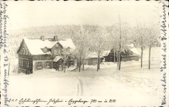 Ak Holzhau Rechenberg Bienenmühle Erzgebirge, DAF Erholungsheim, Winter