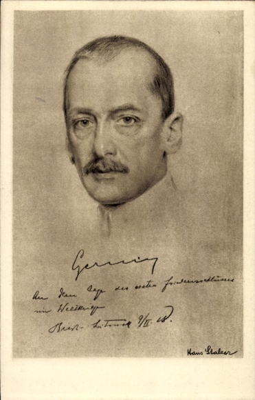 Artist Postcard Hans Stalzer, Commander of the Imperial Army, Brest Litovsk