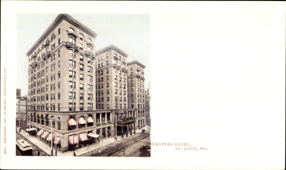 Briefkaart Saint Louis Missouri USA, Planters Hotel