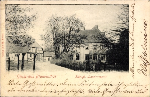 Postcard Blumenthal an der Weser Hanseatic City of Bremen, Royal District Office