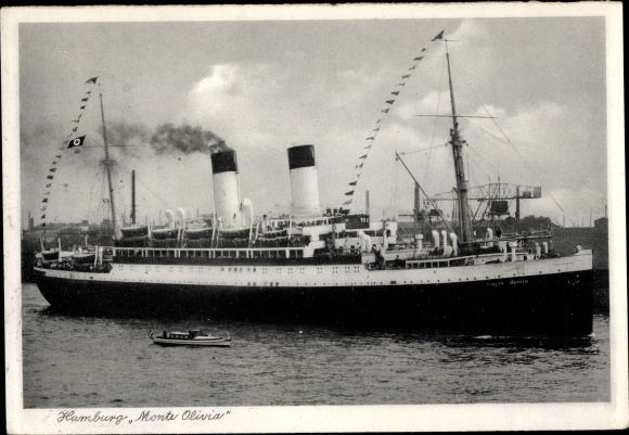 Ak HSDG Dampfer Monte Olivia, KdF Schiff