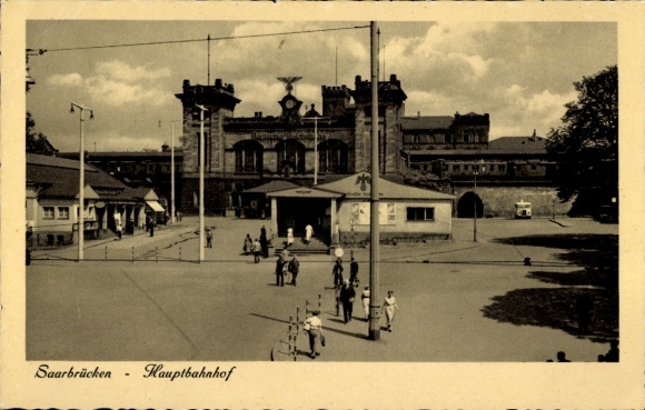 Ak Saarbrücken im Saarland, Hauptbahnhof
