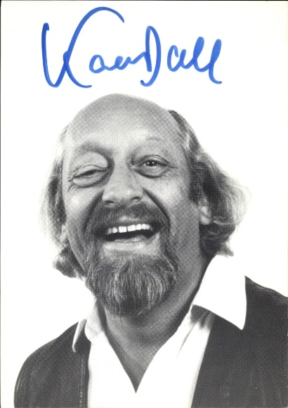 Postcard actor Karl Dall, portrait, autograph