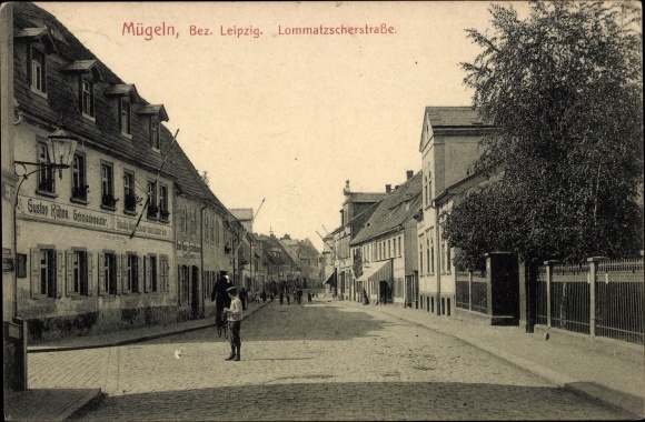 PC Mügeln in Northern Saxony, view of Lommatzscherstrasse, master blacksmith Gustav Kühne