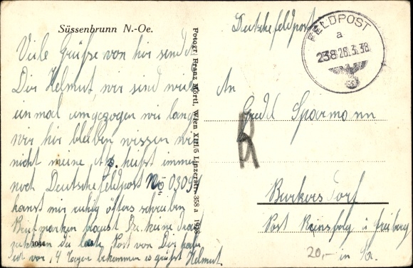 Postcard Suessenbrunn Vienna 22. Donaustadt Austria, town views