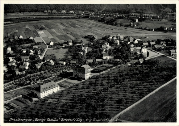 Postcard Betzdorf an der Sieg, Mission House Holy Family, aerial photograph