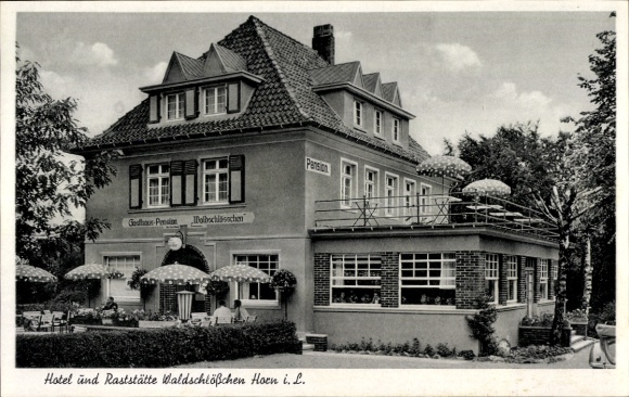 Postcard Horn Bad Meinberg North Rhine Westphalia, Hotel and Rest Area Waldschlösschen