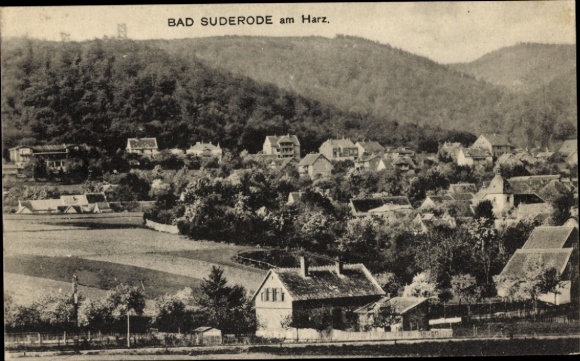 Postcard Bad Suderode Quedlinburg in the Harz, panorama