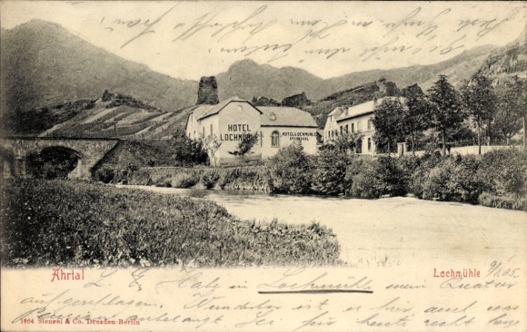 Ak Mayschoß an der Ahr, Lochmühle, Hotel  Ahrtal, Lochmühle