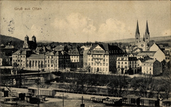 Postcard Olten Canton Solothurn, cityscape