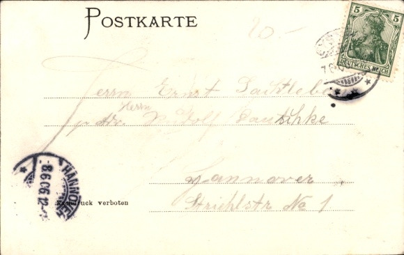 Postcard Eystrup in Lower Saxony, Haase commercial building, Hotel Deutsches Haus