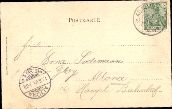 Passepartout Postcard Sachsenwald Hofriede Aumühle in the Duchy of Lauenburg, Bismarck Tower