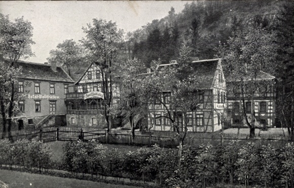 Postcard Altenbrak Thale in the Harz Mountains, Hotel Waldfrieden, quiet location, large forest park, good food, be