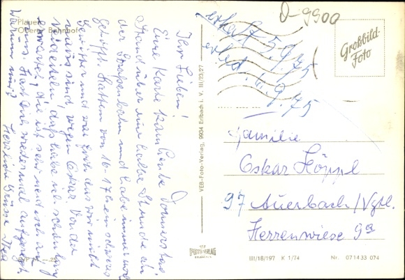 Postcard Plauen im Vogtland, Oberer Bahnhof, skyscrapers