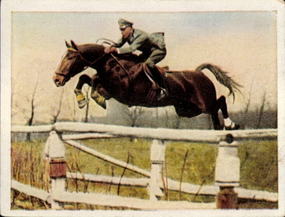 Sammelbild Auf Deutscher Scholle, Hans v. d. Nordmark, Bild 91 Beim Hürdenspringen
