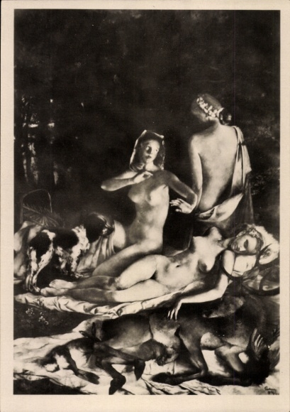 Artist KP Padua, Paul Math., Sleeping Diana, HDK 520, Nude
