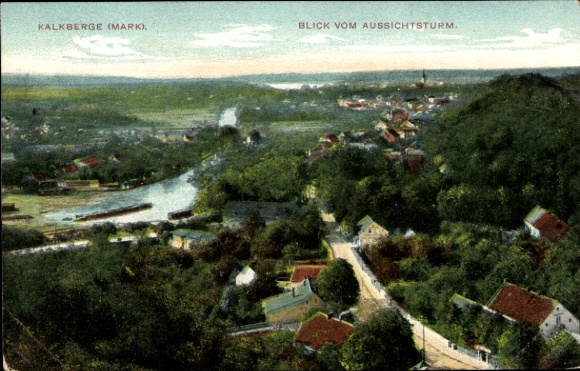 Postcard Karlberge in the Mark Rüdersdorf near Berlin, view from the observation tower