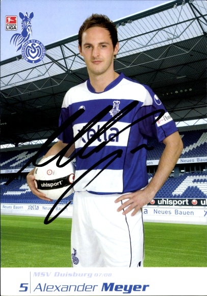 Autogrammkarte Fußballer Alexander Meyer, MSV Duisburg, Autogramm