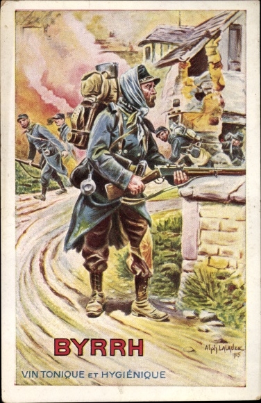 Artist PC Lalauze, Alph., Advertisement, Byrrh, Vin Tonique et Hygenique, soldiers