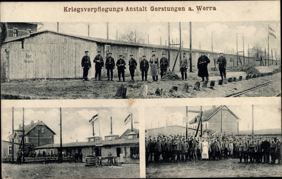 Postcard Gerstungen in Thuringia, war catering establishment