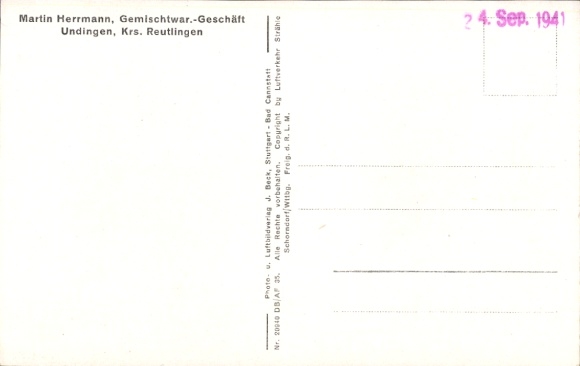 Postcard Undingen Sonnenbühl in Württemberg, aerial photograph