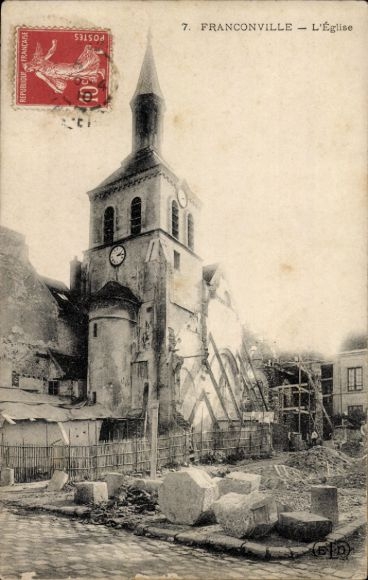 Ak Franconville Val d Oise, Kirche