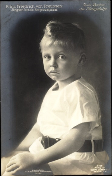 Ak Prinz Friedrich von Preußen, Portrait