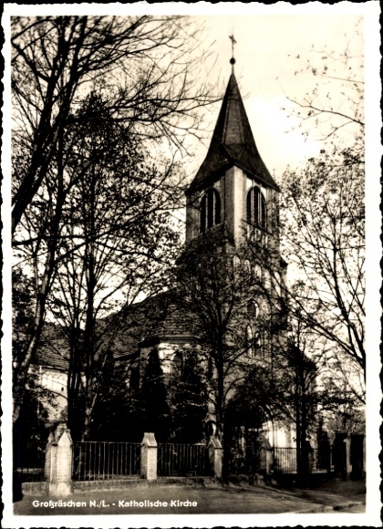 Postcard Großräschen in Niederlausitz, Catholic Church