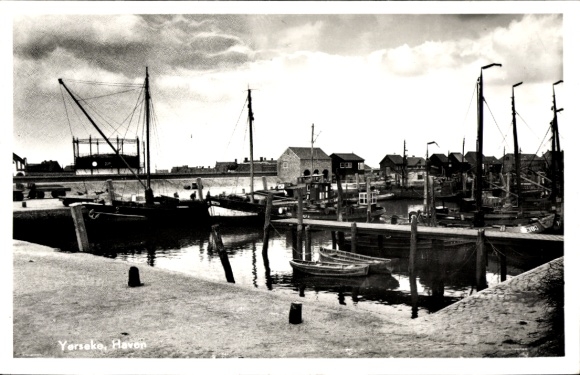 Ak Ierseke Yerseke Reimerswaal Zeeland, Hafenansicht, Boote, Wasser,  Haven